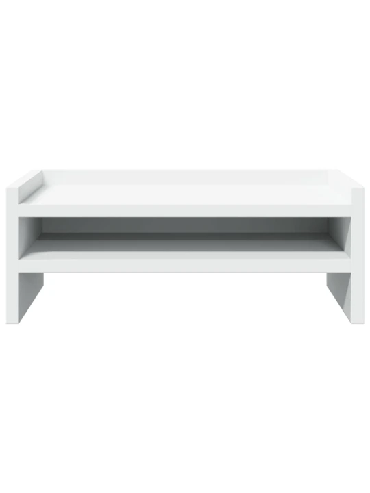 Stojan na monitor bílý 42 x 24 x 16 cm kompozitní dřevo
