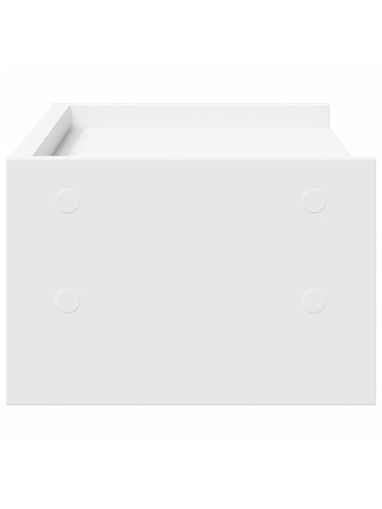 Stojan na monitor bílý 42 x 24 x 16 cm kompozitní dřevo