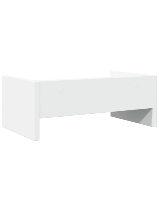 Stojan na monitor bílý 42 x 24 x 16 cm kompozitní dřevo