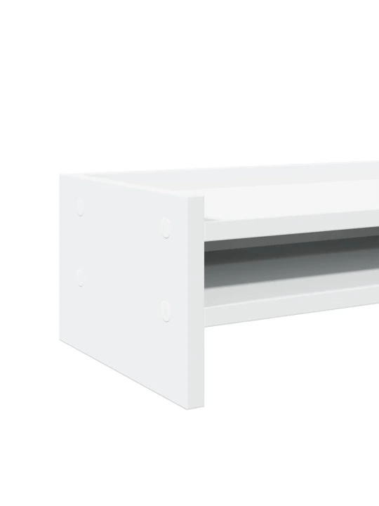 Stojan na monitor bílý 42 x 24 x 16 cm kompozitní dřevo