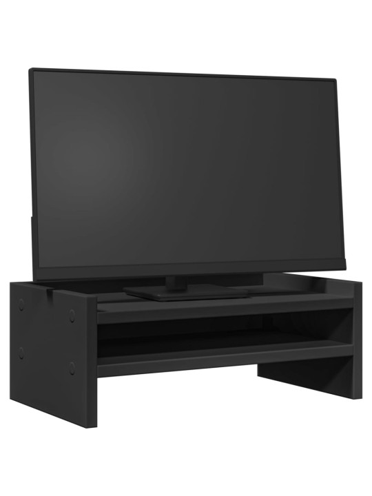 Stojan na monitor černý 42 x 24 x 16 cm kompozitní dřevo