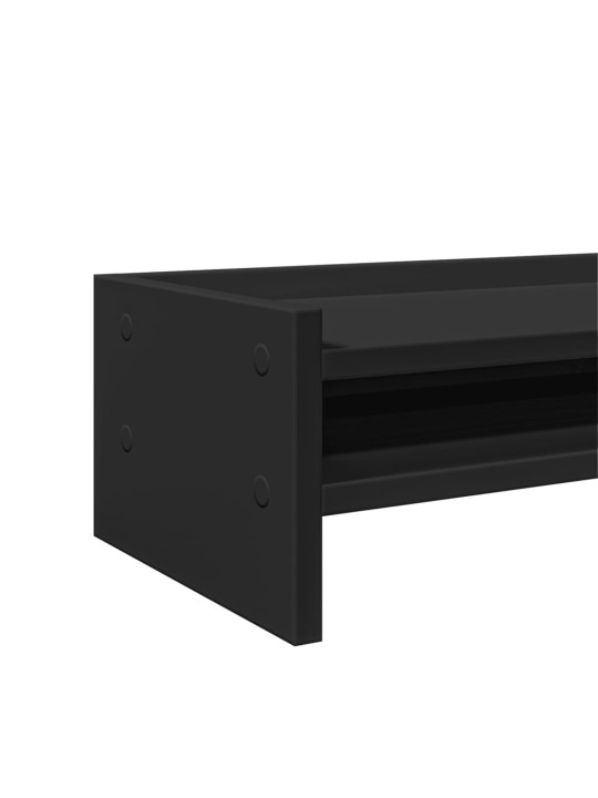 Stojan na monitor černý 42 x 24 x 16 cm kompozitní dřevo
