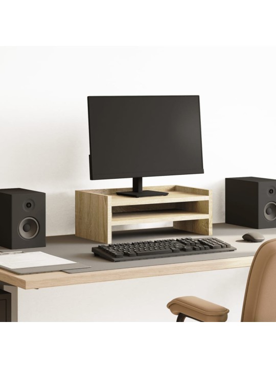 Stojan na monitor dub sonoma 42 x 24 x 16 cm kompozitní dřevo