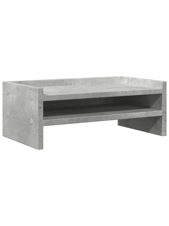 Stojan na monitor betonově šedý 42x24x16 cm kompozitní dřevo