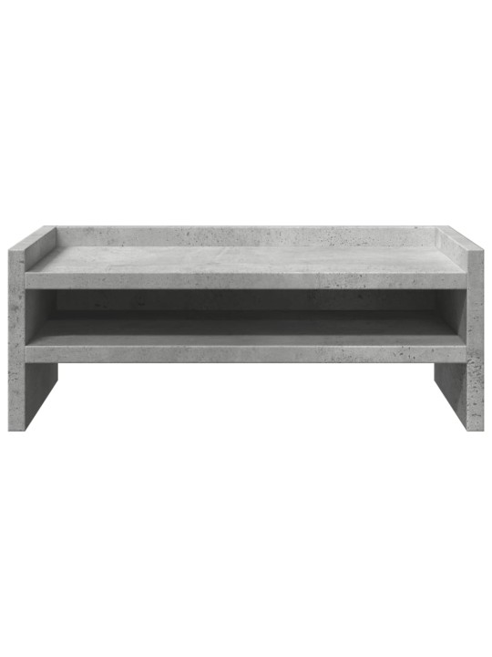 Stojan na monitor betonově šedý 42x24x16 cm kompozitní dřevo