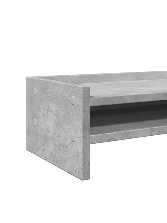 Stojan na monitor betonově šedý 42x24x16 cm kompozitní dřevo