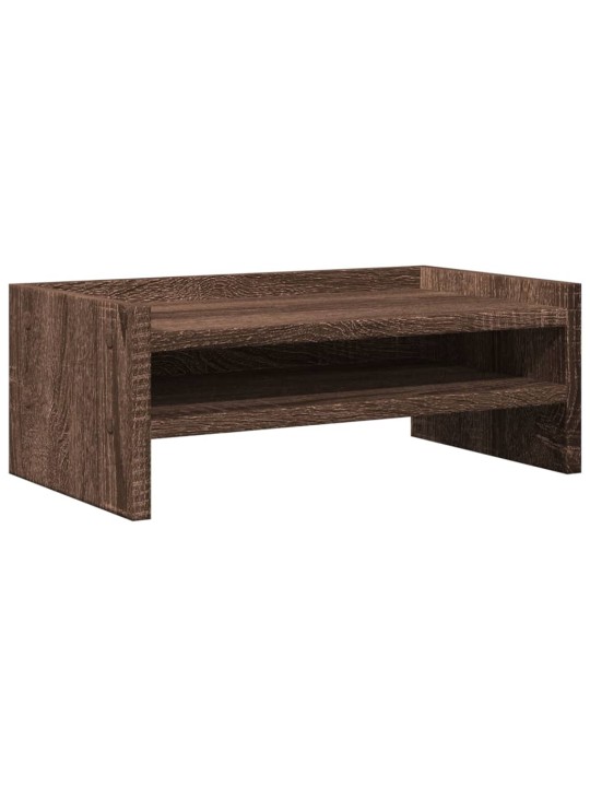 Stojan na monitor hnědý dub 42 x 24 x 16 cm kompozitní dřevo