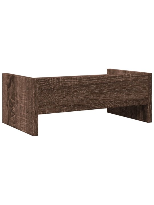 Stojan na monitor hnědý dub 42 x 24 x 16 cm kompozitní dřevo