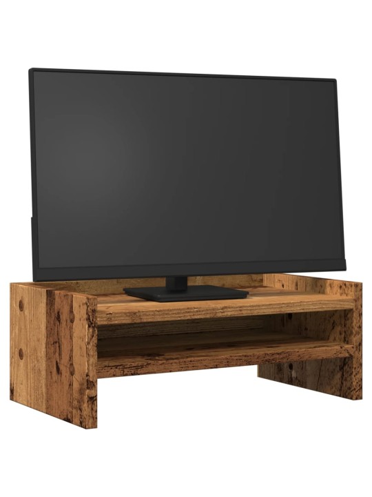 Stojan na monitor old wood 42 x 24 x 16 cm kompozitní dřevo