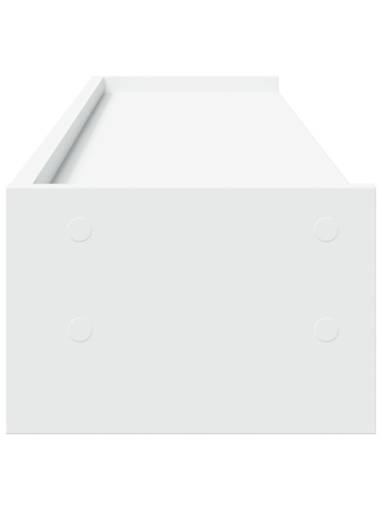 Stojan na monitor bílý 100 x 24 x 16 cm kompozitní dřevo