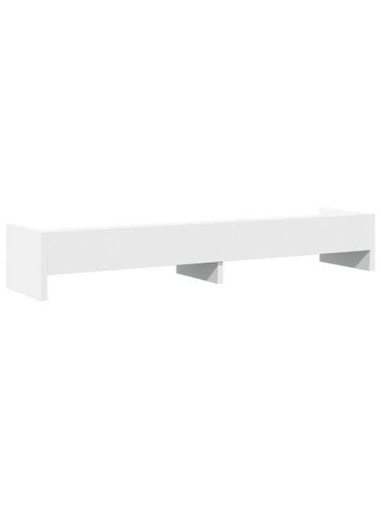 Stojan na monitor bílý 100 x 24 x 16 cm kompozitní dřevo