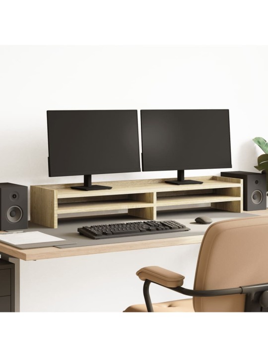 Stojan na monitor dub sonoma 100 x 24 x 16 cm kompozitní dřevo