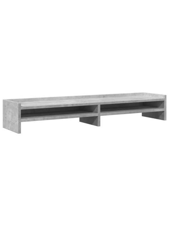 Stojan na monitor betonově šedý 100x24x16 cm kompozitní dřevo