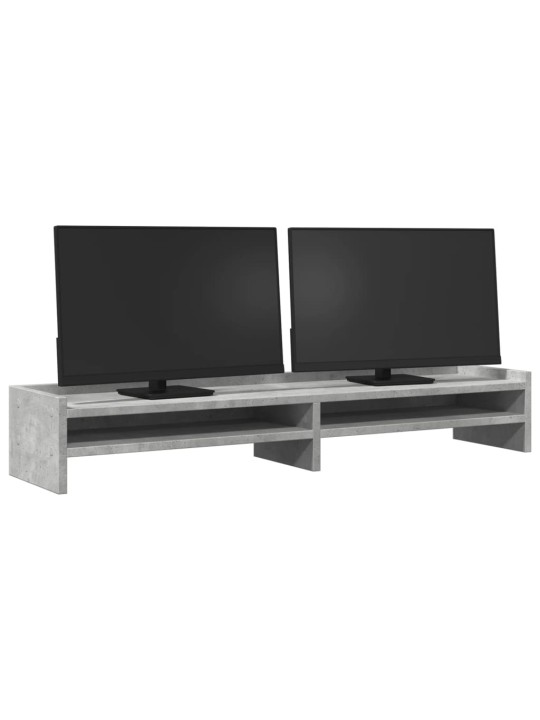 Stojan na monitor betonově šedý 100x24x16 cm kompozitní dřevo
