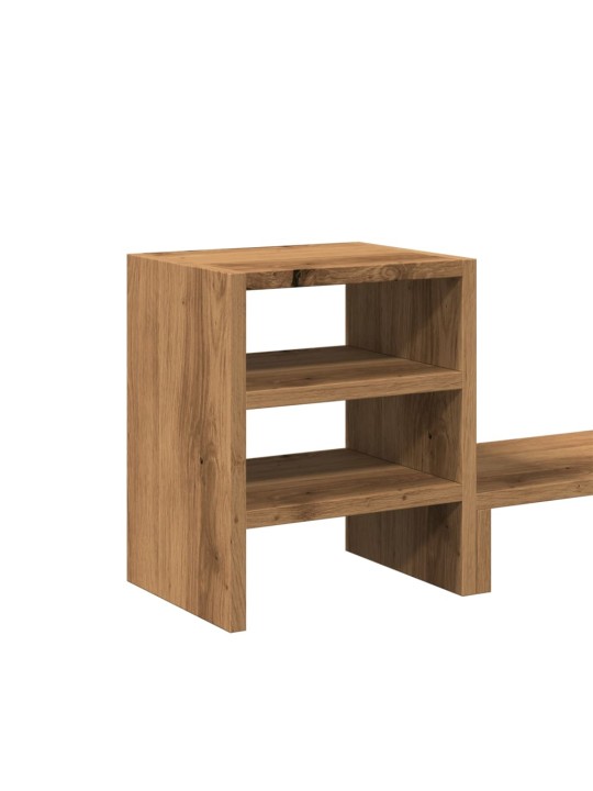 Stojan na monitor s organizérem dub artisan kompozitní dřevo