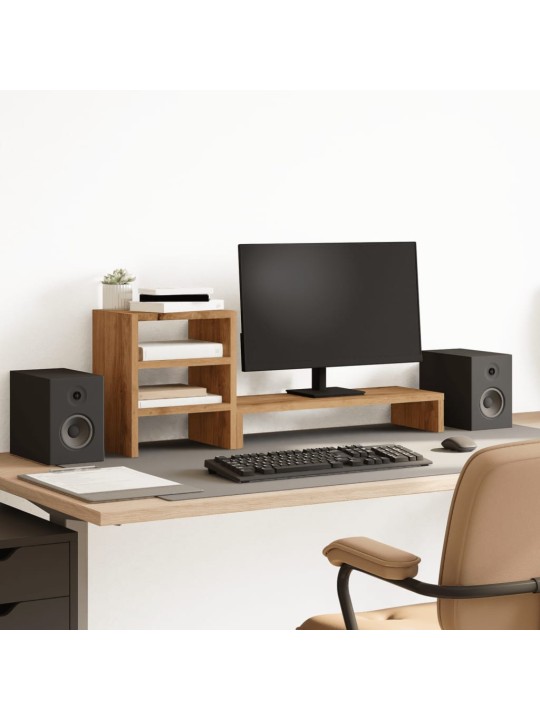 Stojan na monitor s organizérem dub artisan kompozitní dřevo