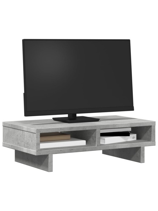 Stojan na monitor betonově šedý 50x27x15 cm kompozitní dřevo