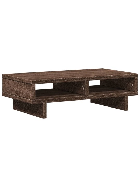 Stojan na monitor hnědý dub 50 x 27 x 15 cm kompozitní dřevo