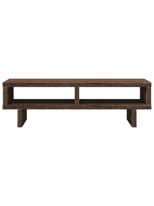 Stojan na monitor hnědý dub 50 x 27 x 15 cm kompozitní dřevo