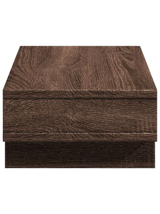 Stojan na monitor hnědý dub 50 x 27 x 15 cm kompozitní dřevo