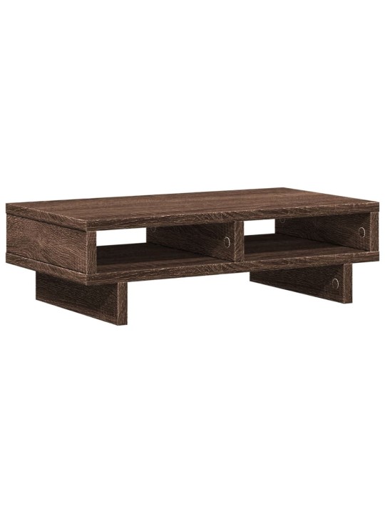 Stojan na monitor hnědý dub 50 x 27 x 15 cm kompozitní dřevo