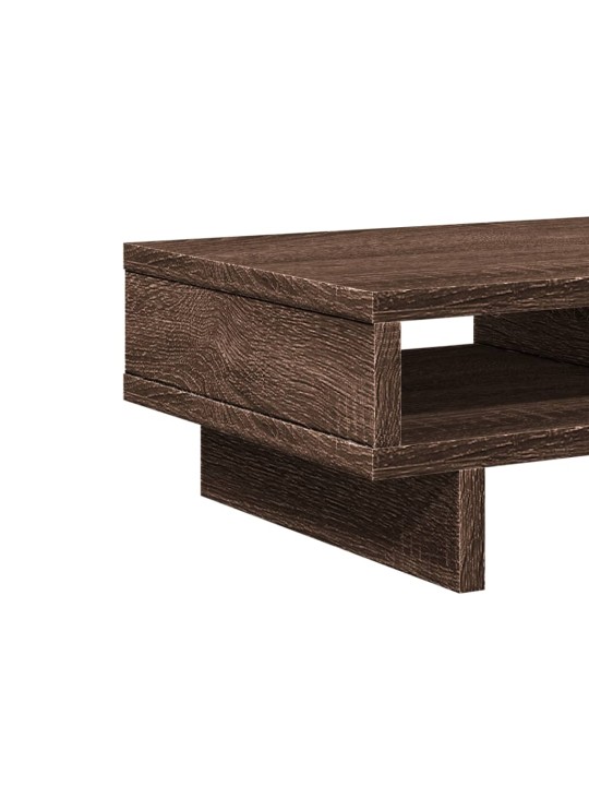 Stojan na monitor hnědý dub 50 x 27 x 15 cm kompozitní dřevo
