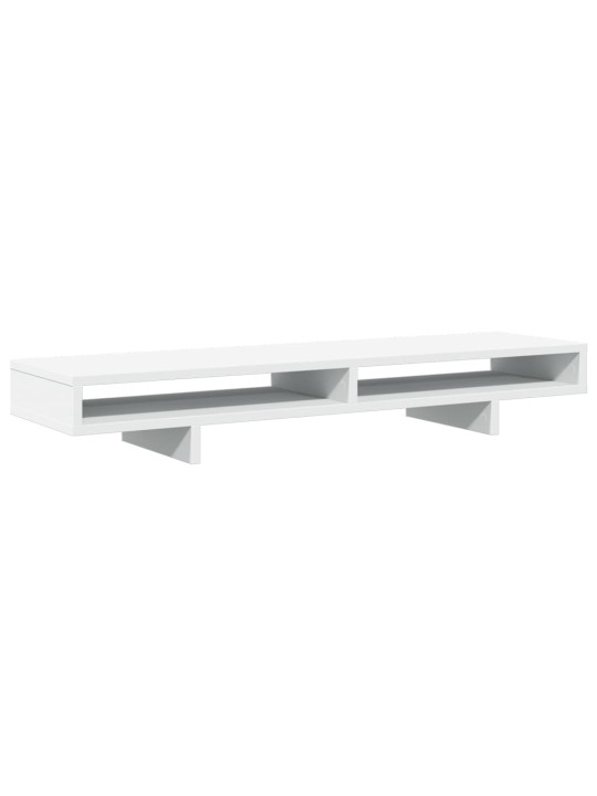 Stojan na monitor bílý 100 x 27 x 15 cm kompozitní dřevo