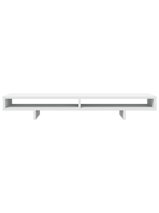 Stojan na monitor bílý 100 x 27 x 15 cm kompozitní dřevo