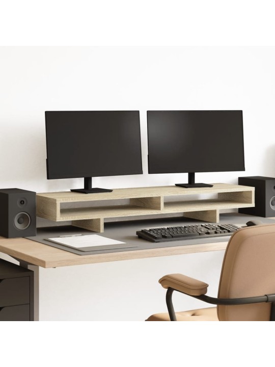 Stojan na monitor dub sonoma 100 x 27 x 15 cm kompozitní dřevo