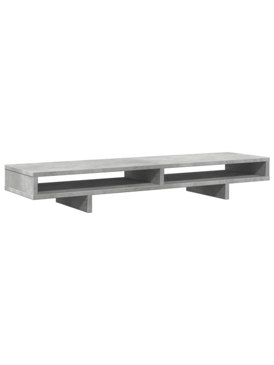 Stojan na monitor betonově šedý 100x27x15 cm kompozitní dřevo