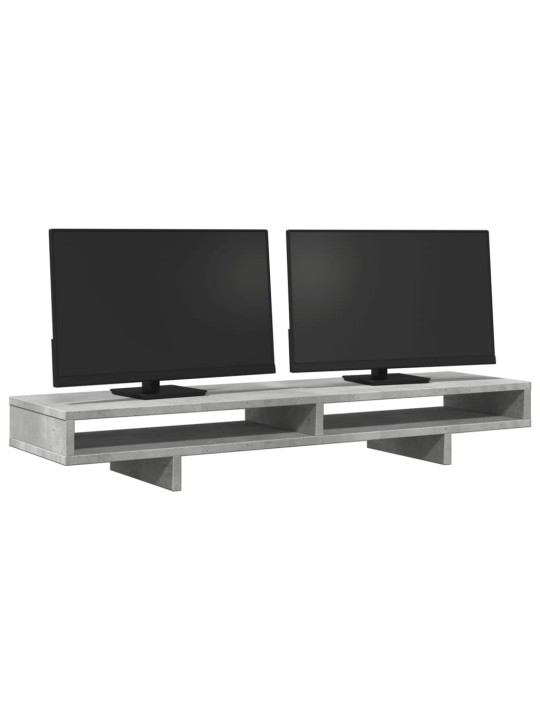 Stojan na monitor betonově šedý 100x27x15 cm kompozitní dřevo