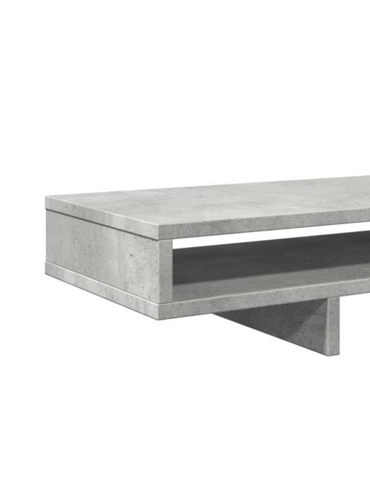 Stojan na monitor betonově šedý 100x27x15 cm kompozitní dřevo
