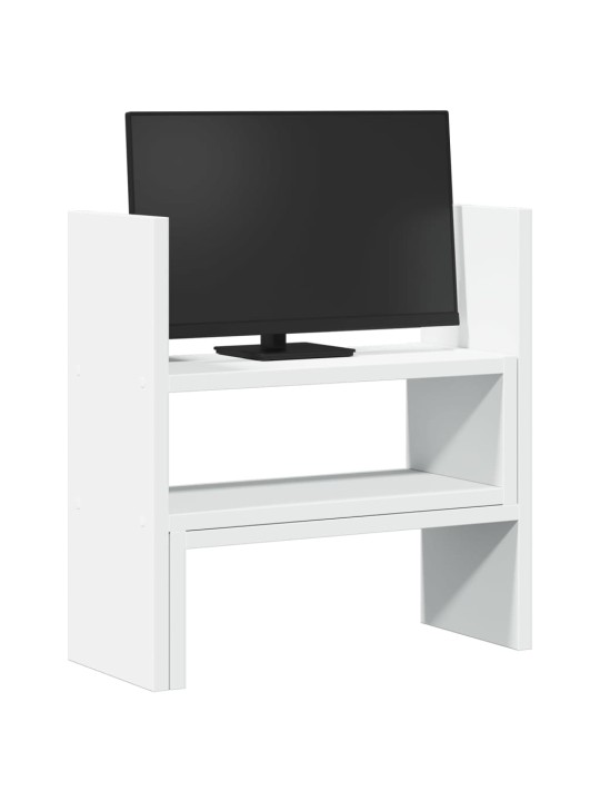 Stolní organizér nastavitelný bílý 40 x 17 x 41 cm kompozit