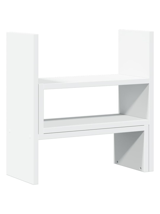 Stolní organizér nastavitelný bílý 40 x 17 x 41 cm kompozit