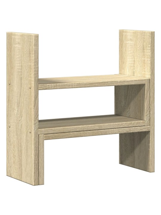 Stolní organizér nastavitelný dub sonoma 40x17x41 cm kompozit