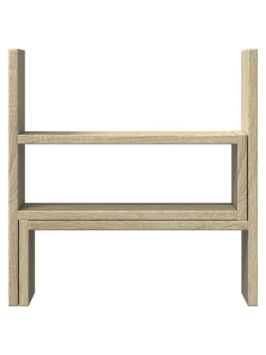 Stolní organizér nastavitelný dub sonoma 40x17x41 cm kompozit