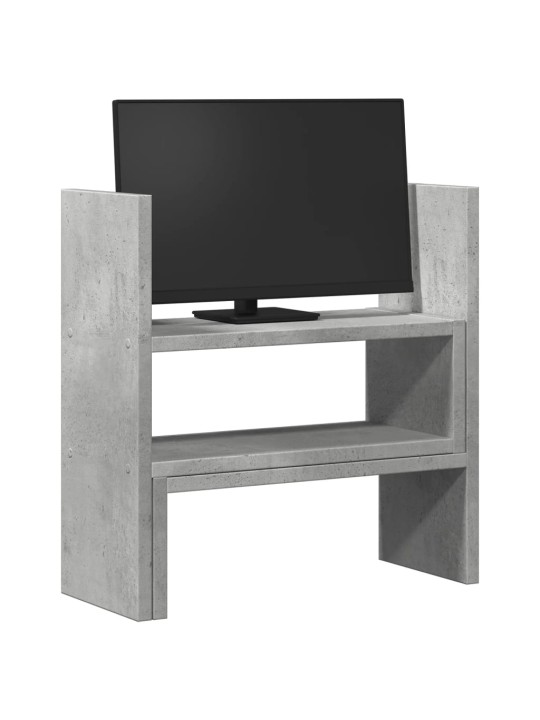 Stolní organizér nastavitelný betonově šedý 40x17x41cm kompozit