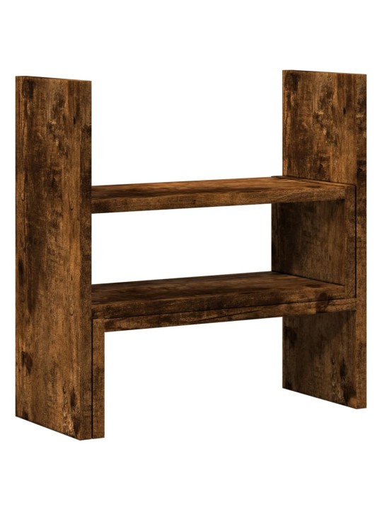 Stolní organizér nastavitelný kouřový dub 40x17x41 cm kompozit