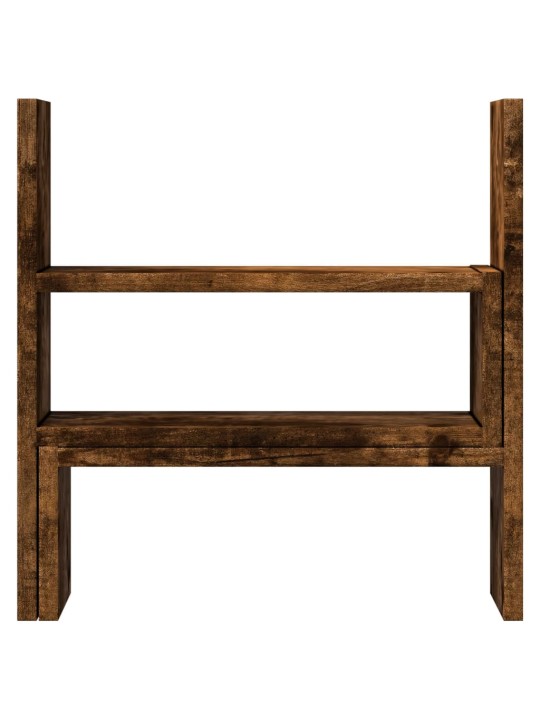 Stolní organizér nastavitelný kouřový dub 40x17x41 cm kompozit