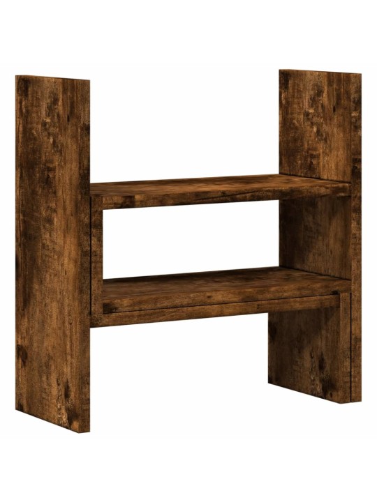 Stolní organizér nastavitelný kouřový dub 40x17x41 cm kompozit