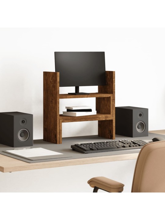 Stolní organizér nastavitelný kouřový dub 40x17x41 cm kompozit