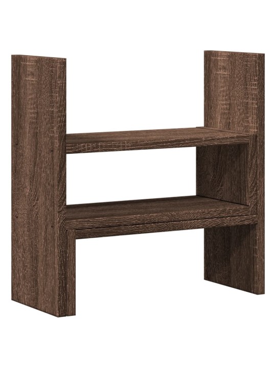 Stolní organizér nastavitelný hnědý dub 40x17x41 cm kompozit