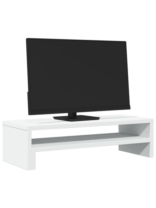 Stojan na monitor bílý 54 x 22 x 15 cm kompozitní dřevo