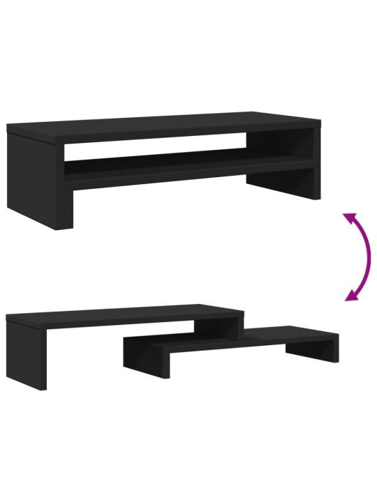 Stojan na monitor černý 54 x 22 x 15 cm kompozitní dřevo