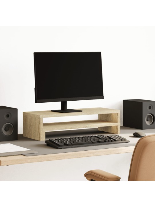Stojan na monitor dub sonoma 54 x 22 x 15 cm kompozitní dřevo