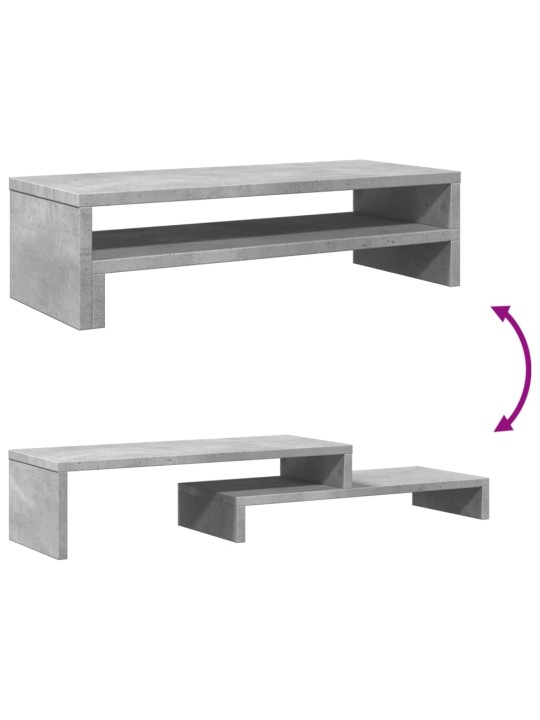 Stojan na monitor betonově šedý 54x22x15 cm kompozitní dřevo