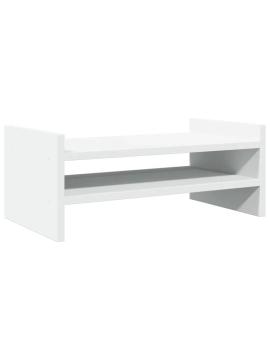 Stojan na monitor bílý 50 x 27 x 20 cm kompozitní dřevo