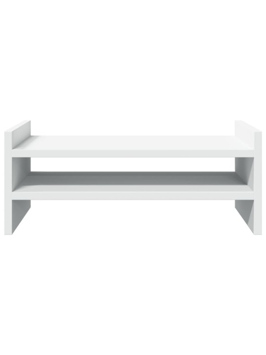 Stojan na monitor bílý 50 x 27 x 20 cm kompozitní dřevo