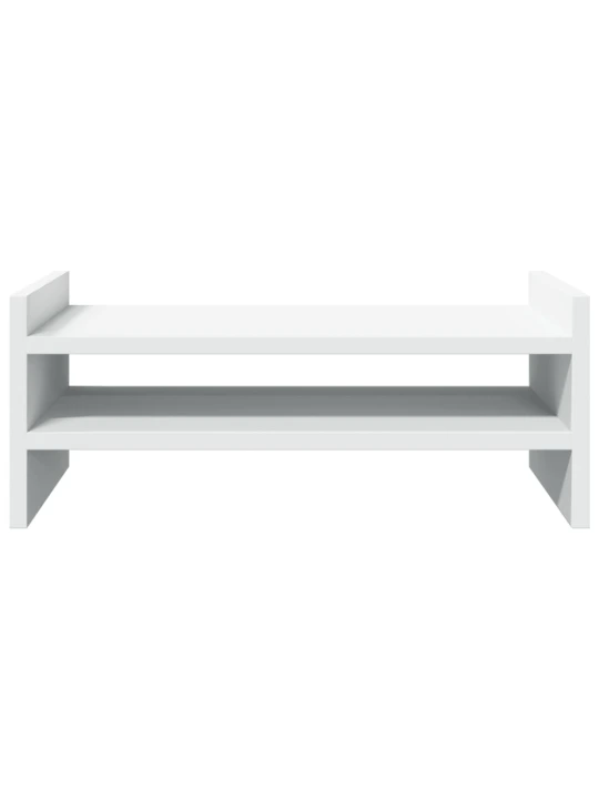 Stojan na monitor bílý 50 x 27 x 20 cm kompozitní dřevo