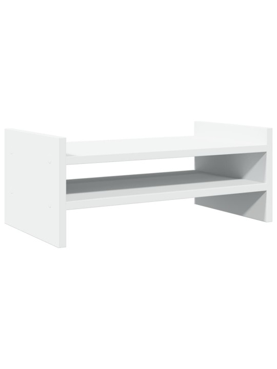 Stojan na monitor bílý 50 x 27 x 20 cm kompozitní dřevo